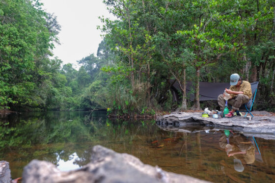 โรงเรียนนักเดินป่า อุทยานแห่งชาติเขาใหญ่ แก่งยาว เส้นทางเดินป่าเก่าแก่ เขาใหญ่ นครราชสีมา หน่วยพิทักษ์ฯ ขญ.๔ - คลองปลากั้ง